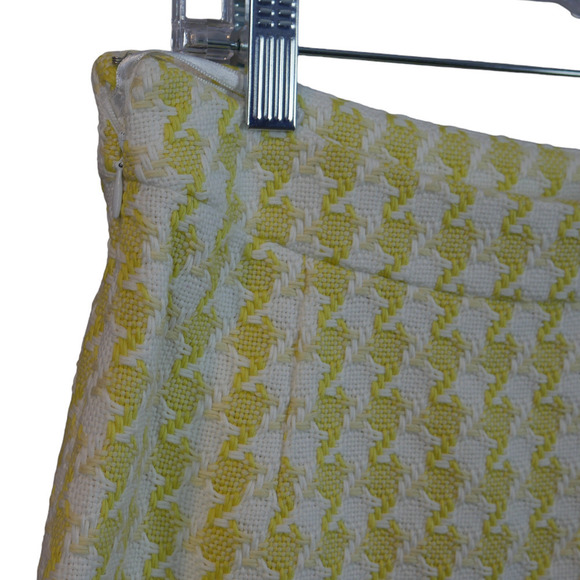 Banana Republic Yellow & White Tweed Skirt NWT Size 6 Petite - Picture 3 of 7